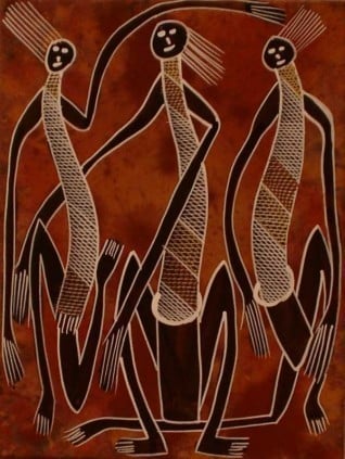 Cross Hatching Aboriginal Painting