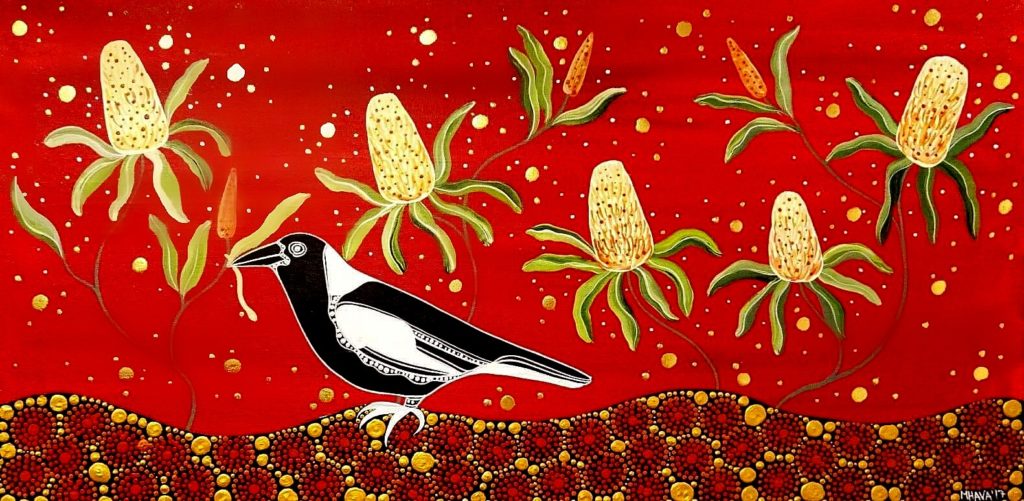 Melanie Hava Magpie and Banksia (1A) 1