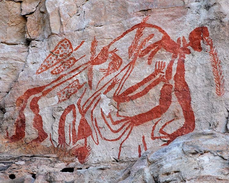 Aboriginal Art on Cave Wall
