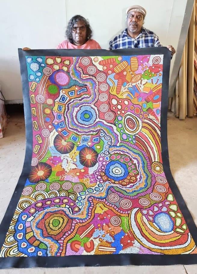 Damien and Yilpi Marks Aboriginal Art
