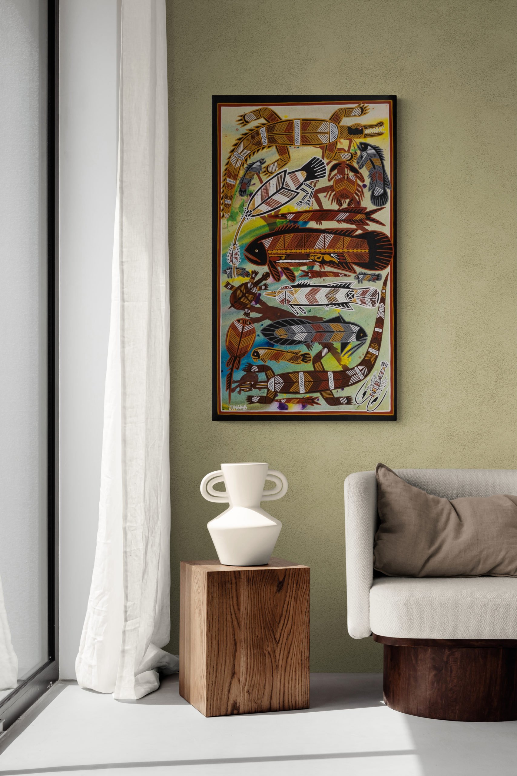 Rodney King Jungala / Creatures of the Dreamtime (A15545) - Image 3