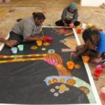 Janice Woods, Casseyanne Woods and Francine Kulitja Aboriginal Art