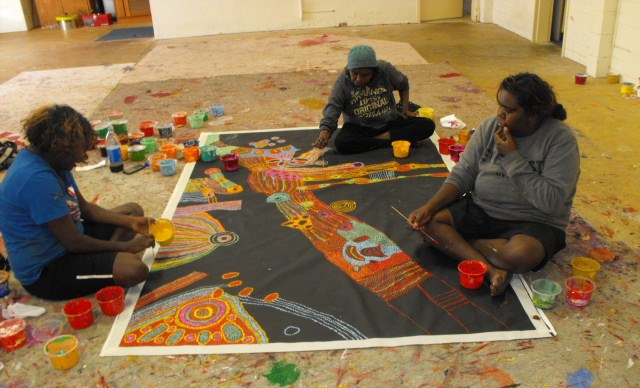 Janice Woods, Casseyanne Woods and Francine Kulitja Aboriginal Art