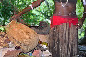 Aboriginal woven basket