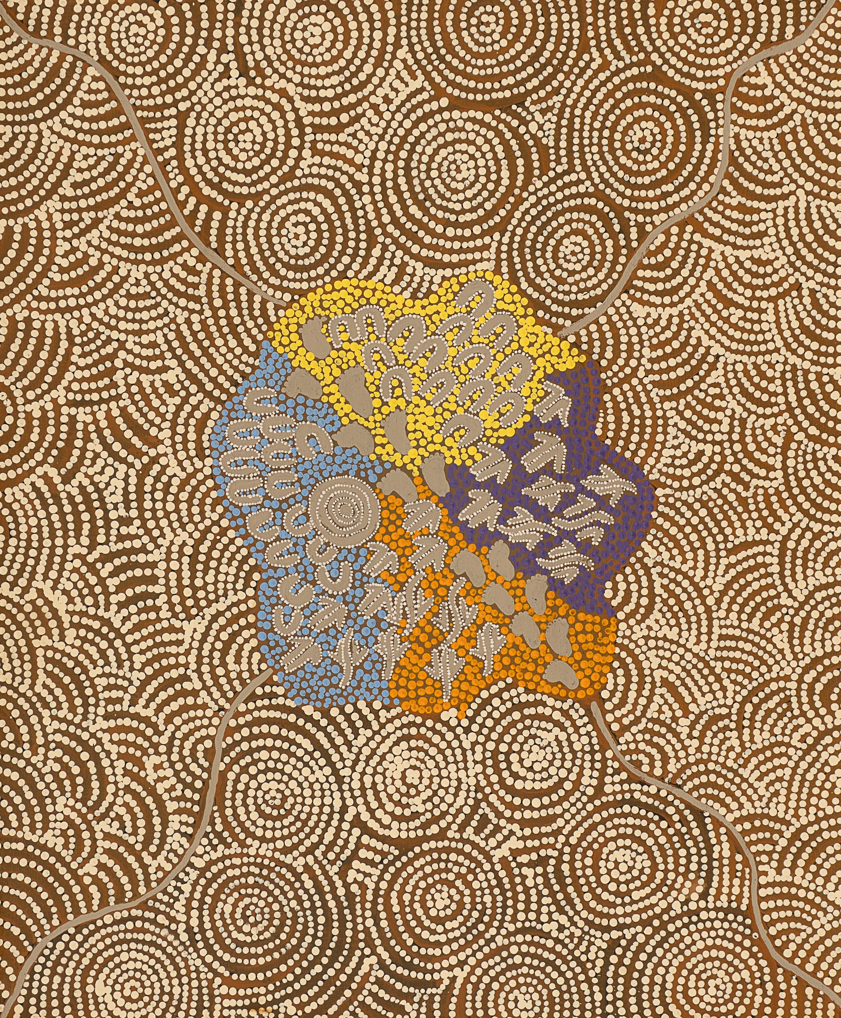 Jacinta Napaljarri White Aboriginal Art