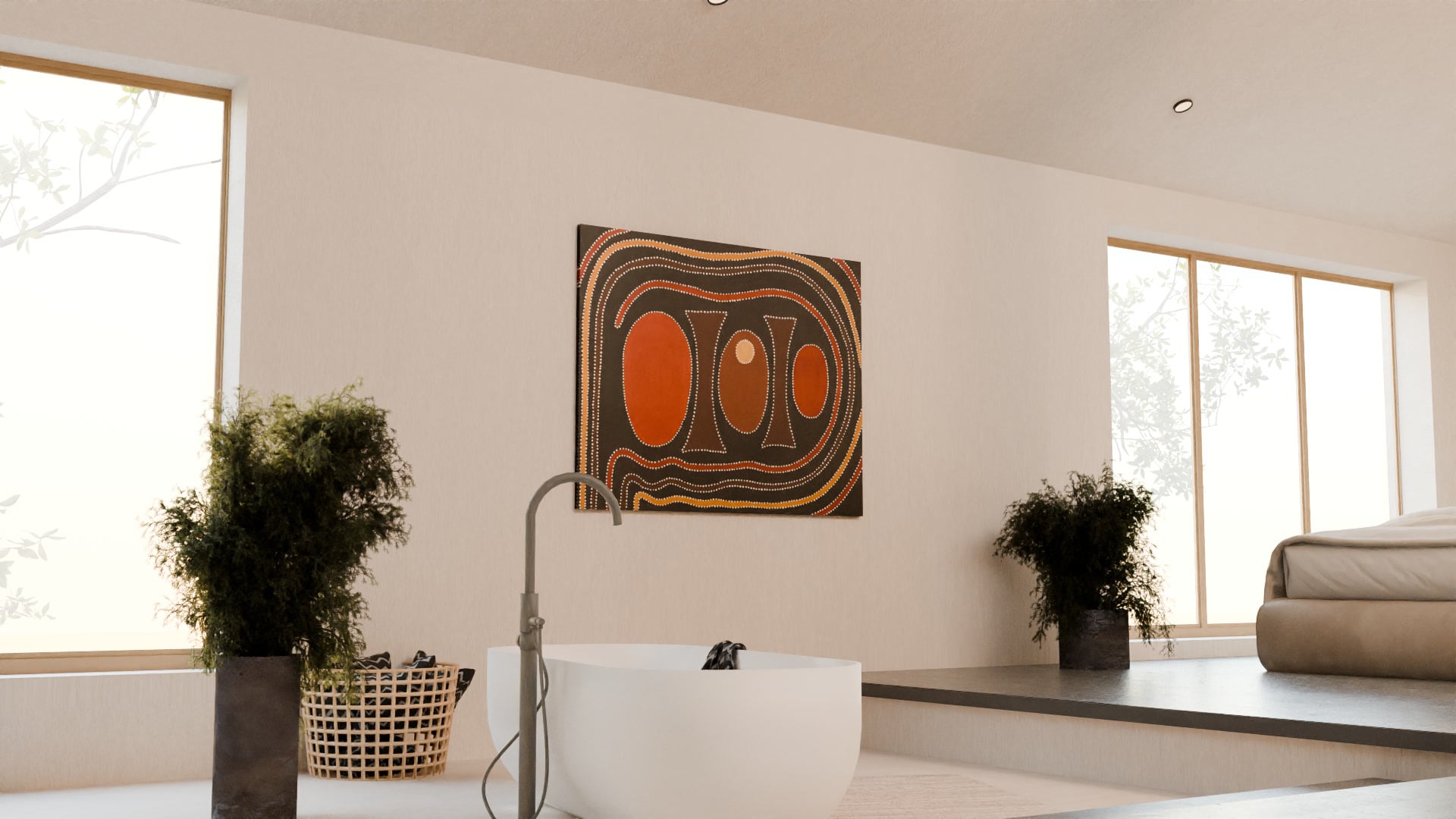 Charlene Carrington / Barramundi Dreaming (19099) - MOCKLIO room mockup 1