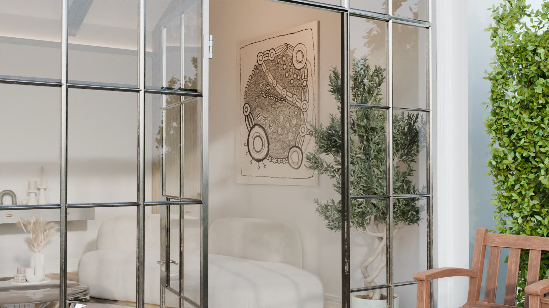 Christy Young / Water Dreaming (Kapi Tjukurpa) (CHY202208) - MOCKLIO room mockup 2