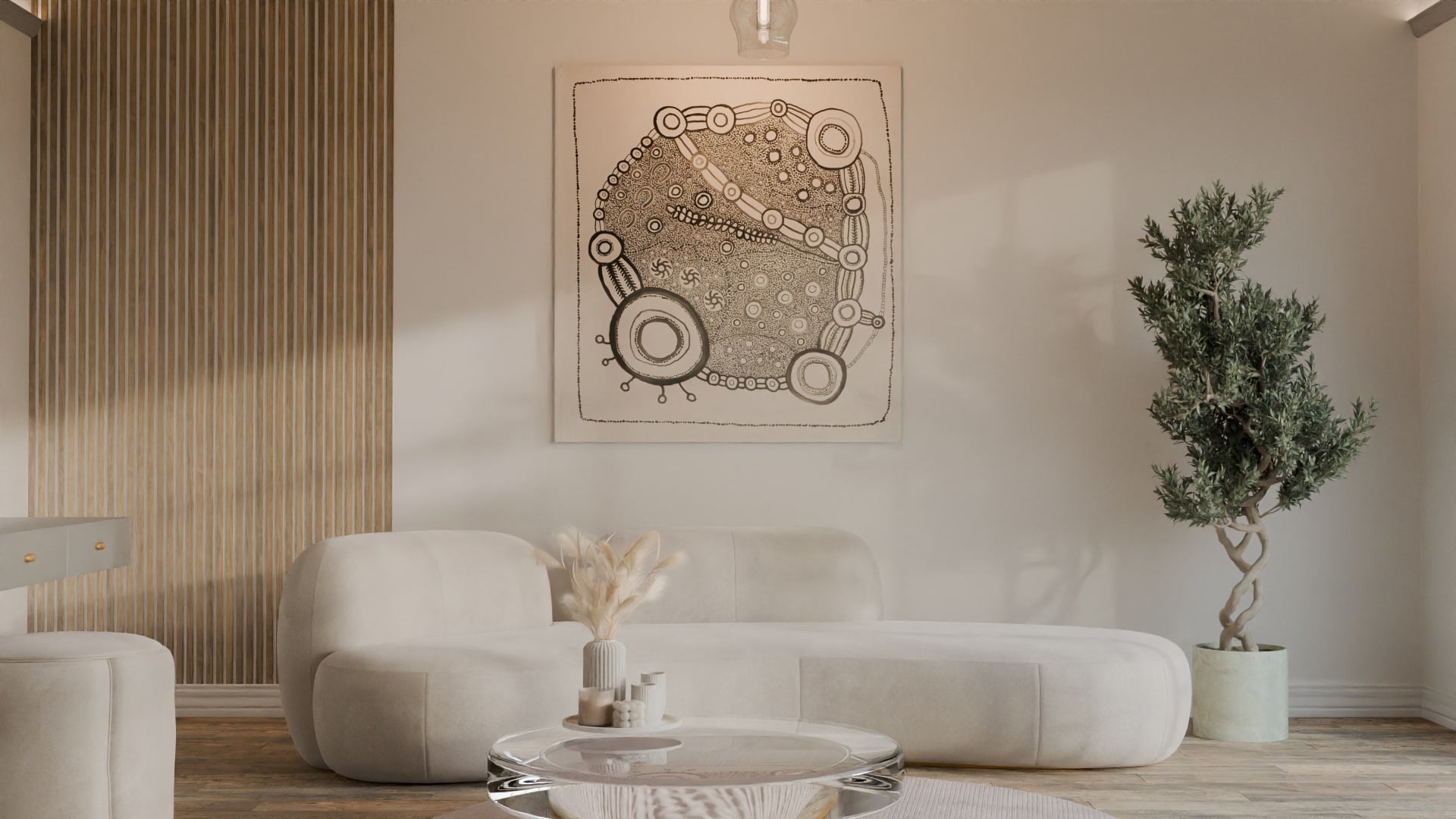 Christy Young / Water Dreaming (Kapi Tjukurpa) (CHY202208) - MOCKLIO room mockup 3